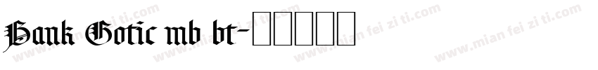 Bank Gotic mb bt字体转换